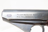 World War II POLICE MARKED German MAUSER Model HSc 7.65x17mm .32 Pistol C&REAGLE/L with Altered Leather Shoulder Holster - 7 of 19
