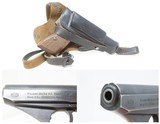 World War II POLICE MARKED German MAUSER Model HSc 7.65x17mm .32 Pistol C&REAGLE/L with Altered Leather Shoulder Holster - 1 of 19