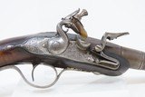 BRACE of ENGRAVED EUROPEAN FLINTLOCK Coat Pistols Antique Gold Inlaid .4818th Century Sidearms for Self-Defense - 20 of 25