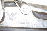 Antique CIVIL WAR Springfield U.S. Model 1863 .58 Cal. Perc. RIFLE-MUSKETMade at the SPRINGFIELD ARMORY w/BAYONET & SCABBARD - 7 of 22