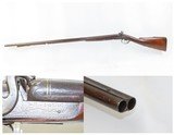 Antique HOLLIS & SHEATH British PERCUSSION Double Barrel 14 Gauge ShotgunCIVIL WAR Era SCATTER GUN By Prolific ISAAC HOLLIS - 1 of 21