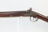Antique HOLLIS & SHEATH British PERCUSSION Double Barrel 14 Gauge ShotgunCIVIL WAR Era SCATTER GUN By Prolific ISAAC HOLLIS - 4 of 21