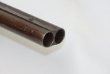 Antique HOLLIS & SHEATH British PERCUSSION Double Barrel 14 Gauge ShotgunCIVIL WAR Era SCATTER GUN By Prolific ISAAC HOLLIS - 21 of 21