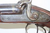 Antique HOLLIS & SHEATH British PERCUSSION Double Barrel 14 Gauge ShotgunCIVIL WAR Era SCATTER GUN By Prolific ISAAC HOLLIS - 6 of 21