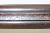 Antique HOLLIS & SHEATH British PERCUSSION Double Barrel 14 Gauge ShotgunCIVIL WAR Era SCATTER GUN By Prolific ISAAC HOLLIS - 11 of 21