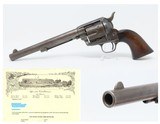 c1885 mfrd. LETTERED US CAVALRY Model COLT SINGLE ACTION ARMY Revolver SAA
Inspected by David F. Clark and Rinaldo A Carr; Kopec Letter - 1 of 25