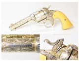 c1906 mfrd. COLT BISLEY Model SINGLE ACTION ARMY .41 Colt Revolver SAA Gold Engraved with Gilt Finish - 1 of 22