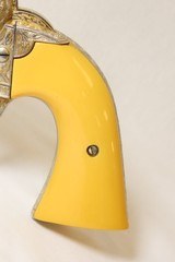 c1906 mfrd. COLT BISLEY Model SINGLE ACTION ARMY .41 Colt Revolver SAA Gold Engraved with Gilt Finish - 3 of 22