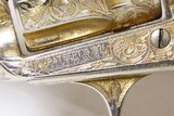c1906 mfrd. COLT BISLEY Model SINGLE ACTION ARMY .41 Colt Revolver SAA Gold Engraved with Gilt Finish - 6 of 22