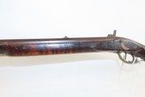 Antique MID-19th CENTURY Half-Stock .36 Cal. Percussion American LONG RIFLE With HORSE HEAD PATCHBOX & Accouterments - 11 of 14
