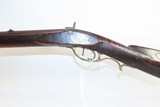 Antique MID-19th CENTURY Half-Stock .36 Cal. Percussion American LONG RIFLE With HORSE HEAD PATCHBOX & Accouterments - 10 of 14