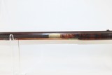 Antique MID-19th CENTURY Half-Stock .36 Cal. Percussion American LONG RIFLE With HORSE HEAD PATCHBOX & Accouterments - 12 of 14