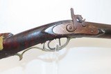 Antique MID-19th CENTURY Half-Stock .36 Cal. Percussion American LONG RIFLE With HORSE HEAD PATCHBOX & Accouterments - 5 of 14