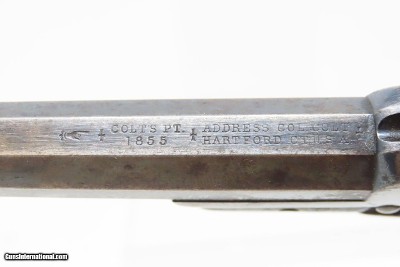 CASED Antique CIVIL WAR COLT Model 1855 “ROOT” Side-Hammer POCKET RevolverFirst Year Production SIDE HAMMER w/ACCESSORIES - Image 11 of 22