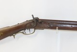 Antique MID-19th CENTURY Full-Stock .44 Cal. Percussion American LONG RIFLE Kentucky Style HUNTING/HOMESTEAD Long Rifle - 4 of 17