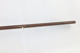 Antique MID-19th CENTURY Half-Stock .42 Cal. Percussion American LONG RIFLE Kentucky Style Long Rifle w/TRENTON Marked Lock - 8 of 17