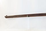 Antique MID-19th CENTURY Half-Stock .42 Cal. Percussion American LONG RIFLE Kentucky Style Long Rifle w/TRENTON Marked Lock - 15 of 17