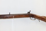 Antique MID-19th CENTURY Half-Stock .42 Cal. Percussion American LONG RIFLE Kentucky Style Long Rifle w/TRENTON Marked Lock - 14 of 17