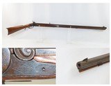 Antique MID-19th CENTURY Half-Stock .42 Cal. Percussion American LONG RIFLE Kentucky Style Long Rifle w/TRENTON Marked Lock - 1 of 17