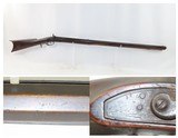 Antique BOWN & TETLEY Full-Stock .36 Caliber Percussion American LONG RIFLE PENNSYLVANIA Smoothbore HUNTING/HOMESTEAD Long Rifle - 1 of 20