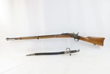 NICE Antique DANISH MODEL Remington Rolling Block Model 1867 MILITARY Rifle Mid-1880s INFANTRY RIFLE w/BAYONET & SCABBARD - 2 of 23