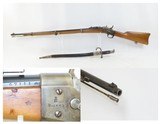 NICE Antique DANISH MODEL Remington Rolling Block Model 1867 MILITARY Rifle Mid-1880s INFANTRY RIFLE w/BAYONET & SCABBARD - 1 of 23