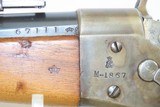 NICE Antique DANISH MODEL Remington Rolling Block Model 1867 MILITARY Rifle Mid-1880s INFANTRY RIFLE w/BAYONET & SCABBARD - 6 of 23