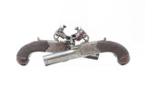 ENGRAVED PAIR British Antique NOCK Marked FLINTLOCK Boxlock POCKET Pistols
LONDON Marked with Post-1813 BIRMINGHAM PROOFS - 2 of 25