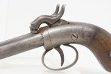 Antique ALLEN & THURBER Double Barrel SxS SINGLE TRIGGER Percussion PistolRARE 1 of Less Than 1000 Made! - 4 of 14