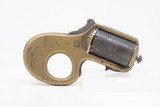 ENGRAVED Antique JAMES REID “My Friend” KNUCKLE DUSTER .22 Caliber REVOLVER Catskill, New York BRASS KNUCKLE PISTOL Combination - 10 of 12