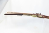 Antique MID-19th CENTURY Full-Stock .40 Cal. Percussion American LONG RIFLE HUNTING/HOMESTEAD Long Rifle with J. GOLCHER Lock - 8 of 19
