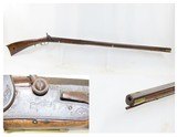 Antique MID-19th CENTURY Full-Stock .40 Cal. Percussion American LONG RIFLE HUNTING/HOMESTEAD Long Rifle with J. GOLCHER Lock - 1 of 19