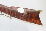 Antique MID-19th CENTURY Half-Stock .42 Cal. Percussion American LONG RIFLE H.E. LEMAN/LANCASTER Pa Marked Lock w/EAGLE ESCUTCHEON - 14 of 18