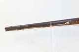 Antique MID-19th CENTURY Half-Stock .42 Cal. Percussion American LONG RIFLE H.E. LEMAN/LANCASTER Pa Marked Lock w/EAGLE ESCUTCHEON - 16 of 18