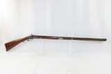 Antique MID-19th CENTURY Half-Stock .36 Cal. Percussion American LONG RIFLE With T. & C. NEAVE of CINCINNATI Marked Lock - 2 of 18