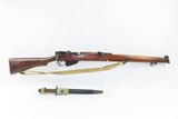 WORLD WAR II Era ISHAPORE Short Magazine Lee-Enfield No. 1 Mk. III Rifle C&R With SLING, BAYONET, & SHEATH - 2 of 20