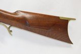 Antique JAMES BOWN & SON Marked Half-Stock Percussion American LONG RIFLEWith S.F. GORDON Marked Barrel & DOUBLE SET TRIGGERS - 17 of 21