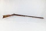Antique JAMES BOWN & SON Marked Half-Stock Percussion American LONG RIFLEWith S.F. GORDON Marked Barrel & DOUBLE SET TRIGGERS - 2 of 21