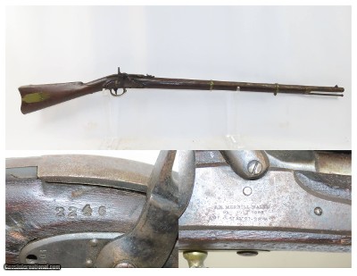 RARE 1 of 770 CIVIL WAR Antique US JAMES MERRILL .54 Cal. Percussion RIFLE
Similar to the MERRILL CARBINE with a 33” Barrel