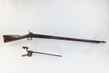 CIVIL WAR Antique WILLIAM MASON U.S. Contract M1861 .58 Cal. Rifle-MUSKET
With BAYONET, SCABBARD, & U.S. LEATHER FROG - 2 of 16