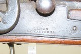 Antique W.K. STRONG Half-Stock .38 Caliber Percussion American LONG RIFLEWith “LEMAN/LANCASTER PA.” Marked Lock - 6 of 19