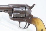 1876 Antique Colt PEACEMAKER Black Powder Frame SINGLE ACTION ARMY Revolver SAA with BONE GRIPS Manufactured in 1876! - 4 of 18
