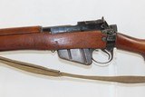 1944 Dated WORLD WAR II Era FAZAKERLEY Enfield No. 4 Mk1 C&R MILITARY RiflePrimary INFANTRY Weapon w/BAYONET, SHEATH, &SLING - 15 of 20