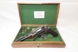 CASED, ENGRAVED Antique DEANE, ADAMS & DEANE .44 Caliber REVOLVER c1850s
Fine Early Double Action Sidearm - 19 of 25