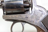 CASED, ENGRAVED Antique DEANE, ADAMS & DEANE .44 Caliber REVOLVER c1850s
Fine Early Double Action Sidearm - 6 of 25