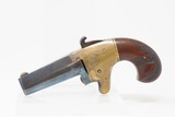 SCARCE Antique NATIONAL ARMS CO. .41 Caliber Rimfire SPUR TRIGGER Deringer
Nicely ENGRAVED BRASS FRAME Pre-Colt Pistol - 2 of 17