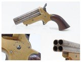 Antique CIVIL WAR Era C. SHARPS Model 2 .30 Cal. Rimfire PEPPERBOX Revolver 4 Shot WILD WEST Self Defense Pocket Gun - 1 of 19
