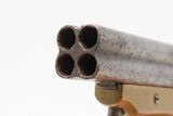 Antique CIVIL WAR Era C. SHARPS Model 2 .30 Cal. Rimfire PEPPERBOX Revolver 4 Shot WILD WEST Self Defense Pocket Gun - 10 of 19