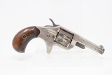 LONDON RETAILER Marked Antique COLT “NEW LINE” .22 RF ETCHED PANEL Revolver Nickel Plated SELF DEFENSE Hideout Revolver - 14 of 17