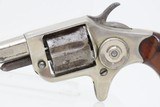 LONDON RETAILER Marked Antique COLT “NEW LINE” .22 RF ETCHED PANEL Revolver Nickel Plated SELF DEFENSE Hideout Revolver - 4 of 17